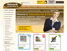 Tablet Screenshot of nationwidepens.com